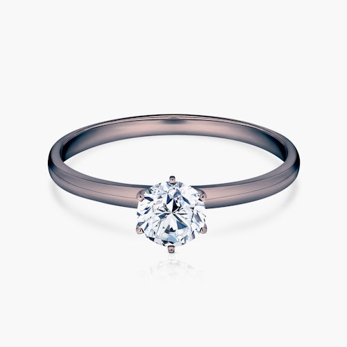 Pierścionek zaręczynowy SAVICKI: czarne złoto, diament